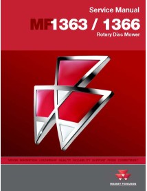 Massey Ferguson 1363, 1366 segadora de discos rotativos pdf manual de servicio - Massey Ferguson manuales