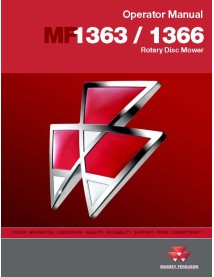 MF-700734818B Manual do operador do cortador de disco rotativo Massey Ferguson 1363, 1366 em pdf