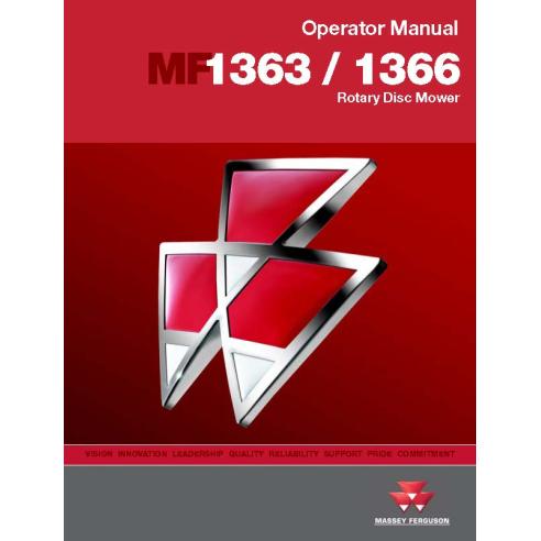 Massey Ferguson 1363, 1366 rotary disc mower pdf operator's manual  - Massey Ferguson manuals - MF-700734818B-EN