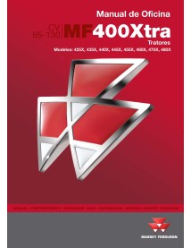 Tractores Massey Ferguson 425X, 435X, 440X, 445X, 455X, 460X, 470X, 480X pdf manual de servicio del taller PT - Massey Fergus...