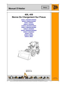 Cargadora de ruedas JCB 406, 409 pdf manual de servicio FR - JCB manuales