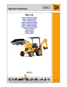 Manual de serviço em pdf da retroescavadeira JCB Mini CX FR - JCB manuais
