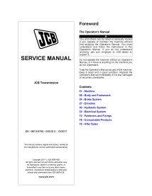 Manual de serviço em pdf de transmissões JCB SS500, SS600, SS620, SS700, SS750 - JCB manuais