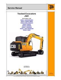 Manual de serviço em pdf da escavadeira JCB JS81 - JCB manuais - JCB-9813-2000