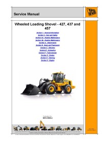 Manual de serviço em pdf do carregador JCB 427, 437, 457 - JCB manuais - JCB-9813-1600