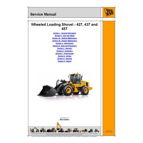 JCB 427, 437, 457 loader pdf manual de servicio - JCB manuales - JCB-9813-1600