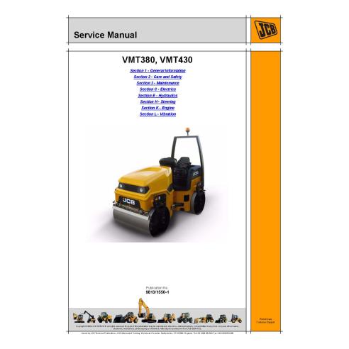 JCB VMT380, manual de serviço em pdf do rolo VMT430 - JCB manuais - JCB-9813-1550