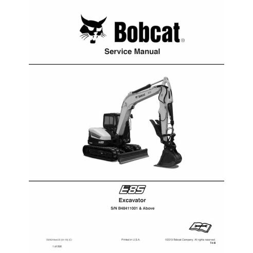 Manual de serviço em pdf da escavadeira Bobcat E85 - Lince manuais - BOBCAT-E85-7320318-sm