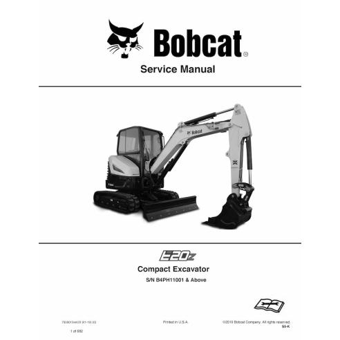 Manual de servicio pdf de la excavadora compacta Bobcat E20Z - Gato montés manuales - BOBCAT-E20z-7359012-sm