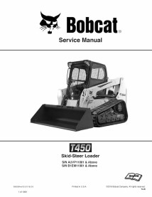 Bobcat T450 skid steer loader pdf service manual  - BobCat manuals