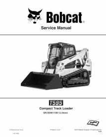 Bobcat T595 skid steer loader manual de servicio en pdf - BobCat manuales