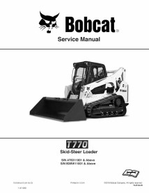 Bobcat T770 skid steer loader manual de servicio en pdf - BobCat manuales