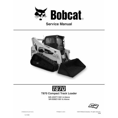 Bobcat T870 skid steer loader pdf service manual  - BobCat manuals - BOBCAT-T870-7248302-sm