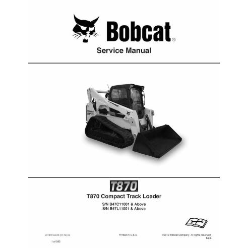 Bobcat T870 skid steer loader manual de servicio en pdf - Gato montés manuales - BOBCAT-T870-7318701-sm