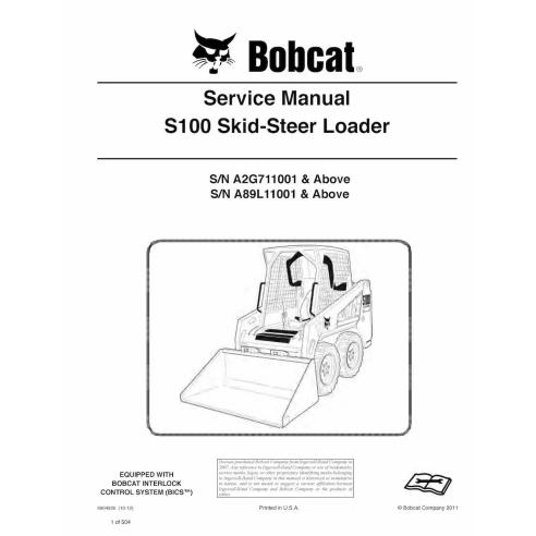Bobcat S100 skid steer loader pdf service manual  - BobCat manuals - BOBCAT-S100-6904926-sm