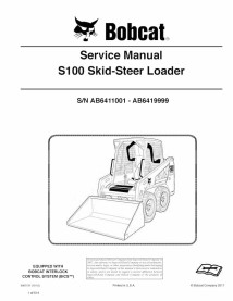 Bobcat S100 skid steer loader pdf service manual  - BobCat manuals - BOBCAT-S100-6987131-sm