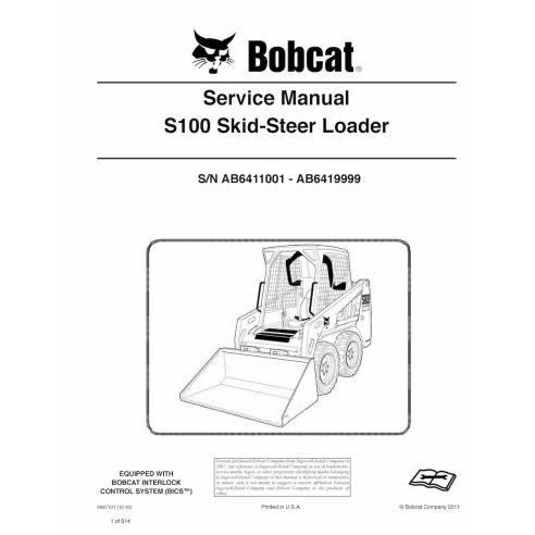 Bobcat S100 skid steer loader manual de servicio en pdf - Gato montés manuales - BOBCAT-S100-6987131-sm