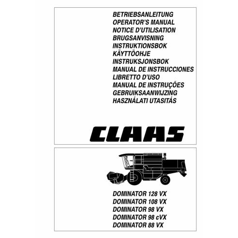 CLA-2969021 Manual do operador da colheitadeira Claas Dominator 128 VX - 88 VX