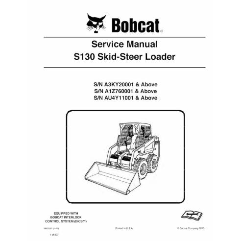 Bobcat S130 skid steer loader manual de servicio en pdf - Gato montés manuales - BOBCAT-S130-6987032-sm
