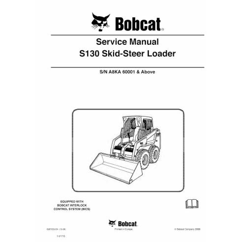 Bobcat S130 skid steer loader pdf service manual  - BobCat manuals - BOBCAT-S130-6987053-sm