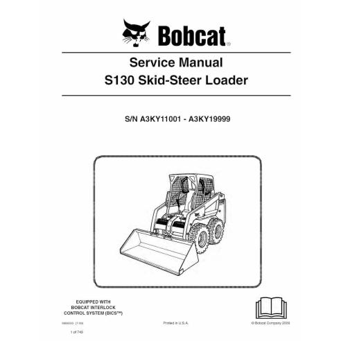 Bobcat S130 skid steer loader pdf service manual  - BobCat manuals - BOBCAT-S130-6986565-sm