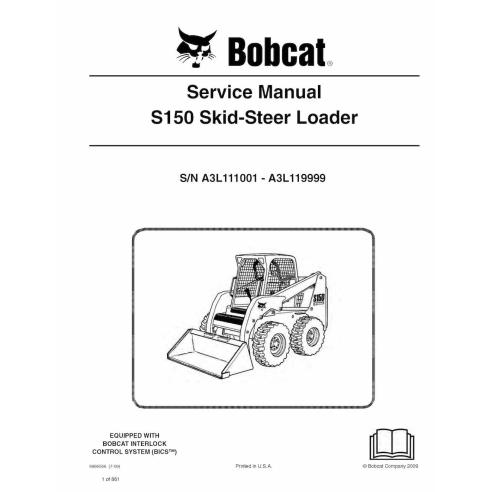 Bobcat S150 skid steer loader pdf service manual  - BobCat manuals - BOBCAT-S150-6986566-sm