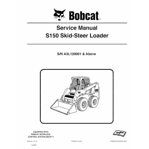 Bobcat S150 skid steer loader manual de servicio en pdf - Gato montés manuales - BOBCAT-S150-6987033-sm