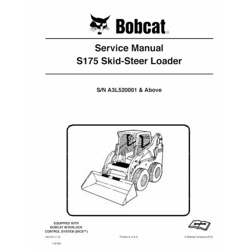 Bobcat S175 skid steer loader manual de servicio en pdf - Gato montés manuales - BOBCAT-S175-6987035-sm