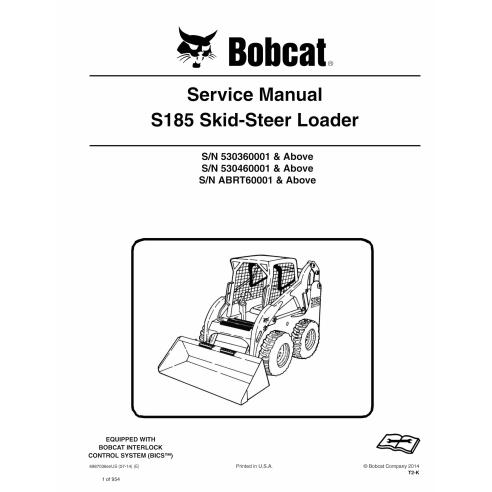 Bobcat S185 skid steer loader pdf service manual  - BobCat manuals - BOBCAT-S185-6987036-sm