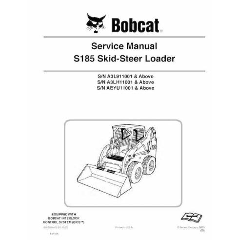 Bobcat S185 skid steer loader pdf service manual  - BobCat manuals - BOBCAT-S185-6987049-sm