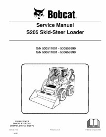 Manual de serviço em pdf da minicarregadeira Bobcat S205 - Lince manuais - BOBCAT-S205-6904138-sm