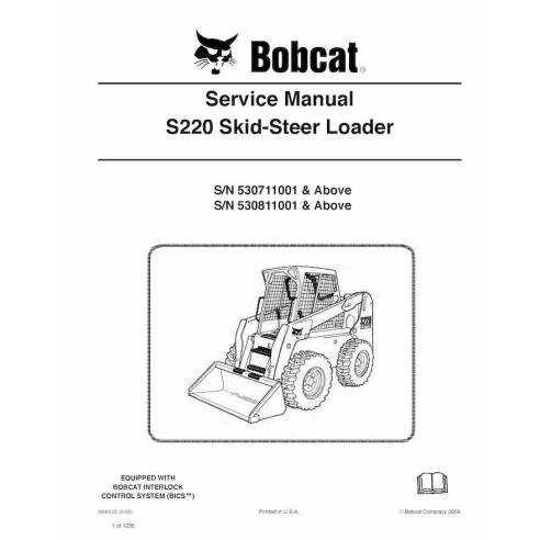 Bobcat S220 skid steer loader manual de servicio en pdf - Gato montés manuales - BOBCAT-S220-6904154-sm