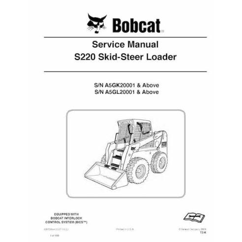 Bobcat S220 skid steer loader pdf service manual  - BobCat manuals - BOBCAT-S220-6987038-sm