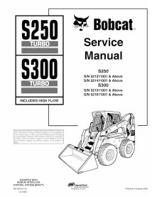 Manuel d'entretien pdf de la chargeuse compacte Bobcat S250, S300 - BobCat manuels