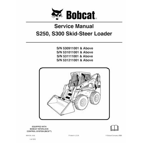 Bobcat S250, S300 skid steer loader pdf service manual  - BobCat manuals - BOBCAT-S250_S300-6904158-sm
