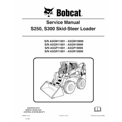 Bobcat S250, S300 skid steer loader pdf service manual  - BobCat manuals - BOBCAT-S250_s300-6986680-sm