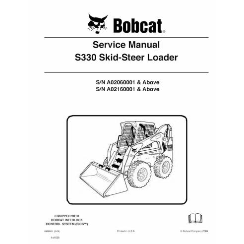 Bobcat S330 skid steer loader pdf service manual  - BobCat manuals - BOBCAT-S330-6986681-sm