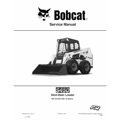 Bobcat S450 skid steer loader pdf service manual  - BobCat manuals - BOBCAT-S450-6990390-sm