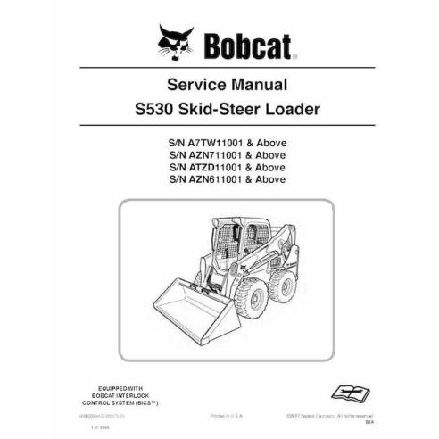 Bobcat S530 skid steer loader pdf service manual  - BobCat manuals - BOBCAT-S530-6990328-sm