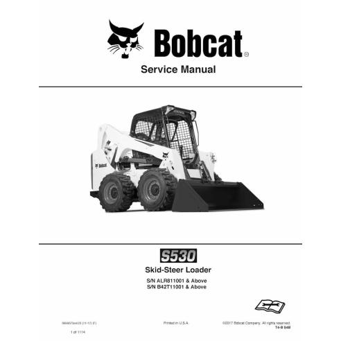 Bobcat S530 skid steer loader pdf service manual  - BobCat manuals - BOBCAT-S530-6990673-sm