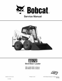 Manuel d'entretien pdf de la chargeuse compacte Bobcat S570 - BobCat manuels