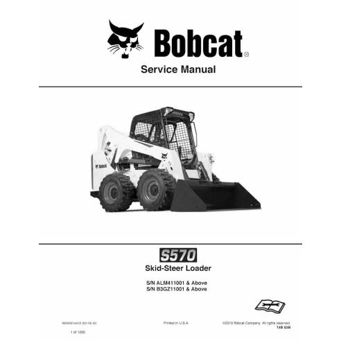 Bobcat S570 skid steer loader pdf service manual  - BobCat manuals - BOBCAT-S570-6990681-sm