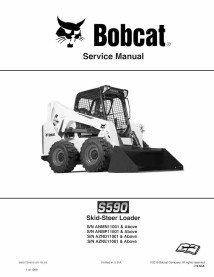 Bobcat S590 skid steer loader manual de servicio en pdf - BobCat manuales