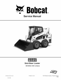 Manuel d'entretien pdf de la chargeuse compacte Bobcat S595 - BobCat manuels