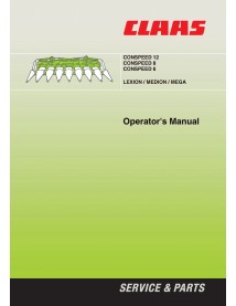 Claas CONSPEED 12, CONSPEED 8, CONSPEED 6 header operator's manual - Claas manuals