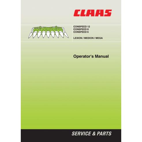 Claas CONSPEED 12, CONSPEED 8, CONSPEED 6 header operator's manual - Claas manuals - CLA-2983458