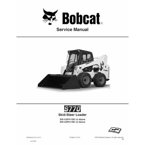 Bobcat S770 skid steer loader pdf service manual  - BobCat manuals - BOBCAT-S770-6989468-sm