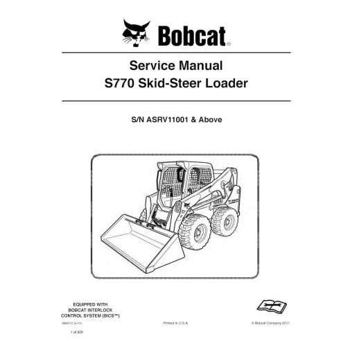 Bobcat S770 skid steer loader pdf service manual  - BobCat manuals - BOBCAT-S770-6990111-sm