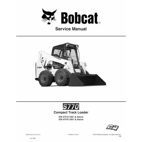 Bobcat S770 skid steer loader manual de servicio en pdf - Gato montés manuales - BOBCAT-S770-6990253-sm