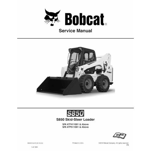 Bobcat S850 skid steer loader pdf manual de servicio - Gato montés manuales - BOBCAT-S850-6990257-sm